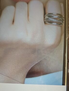 DAVID YURMAN STERLING SILVER CROSSOVER RING SIZE 7